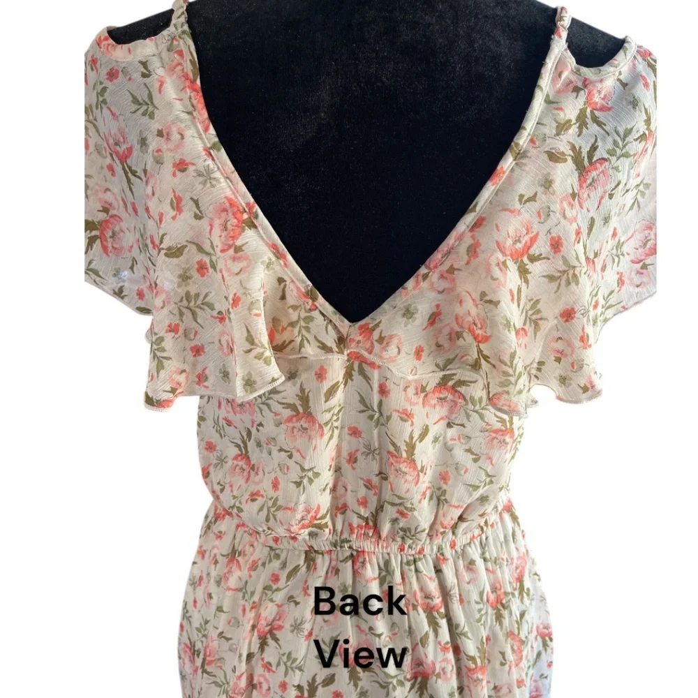 NWT Exhilaration Floral‎ Print Cold Shoulder Wrap Dress  Size M